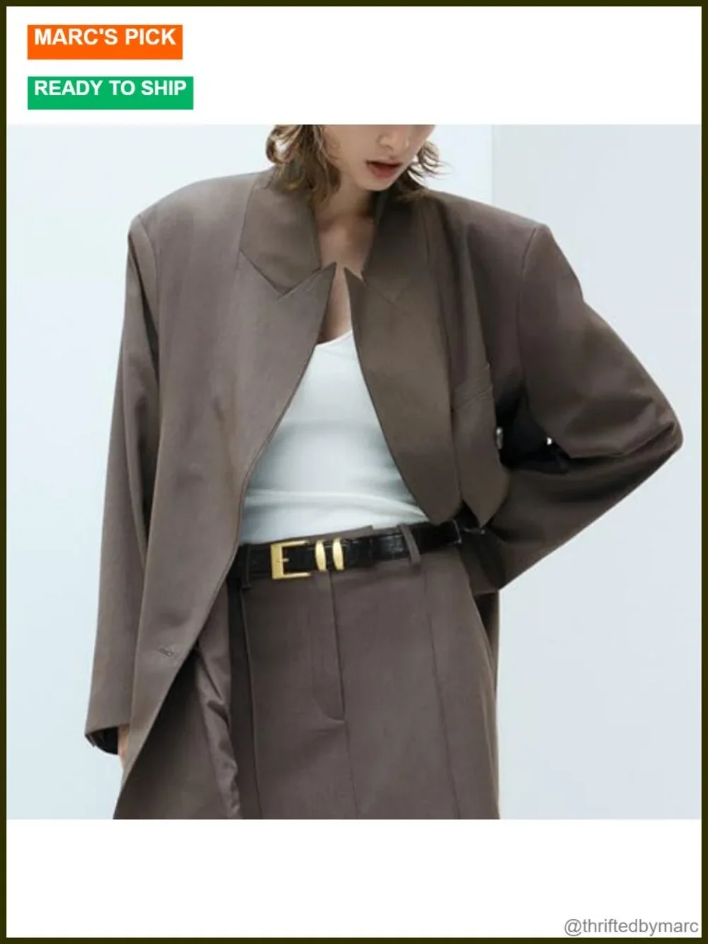 Synthetic Leather Crocodile Texture Belt with Gold Square Buckle